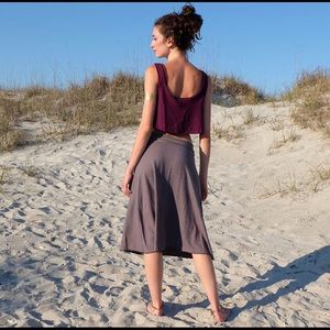⬇️Gaia Conceptions Hemp ‘Simplicity’ Grey Skirt S